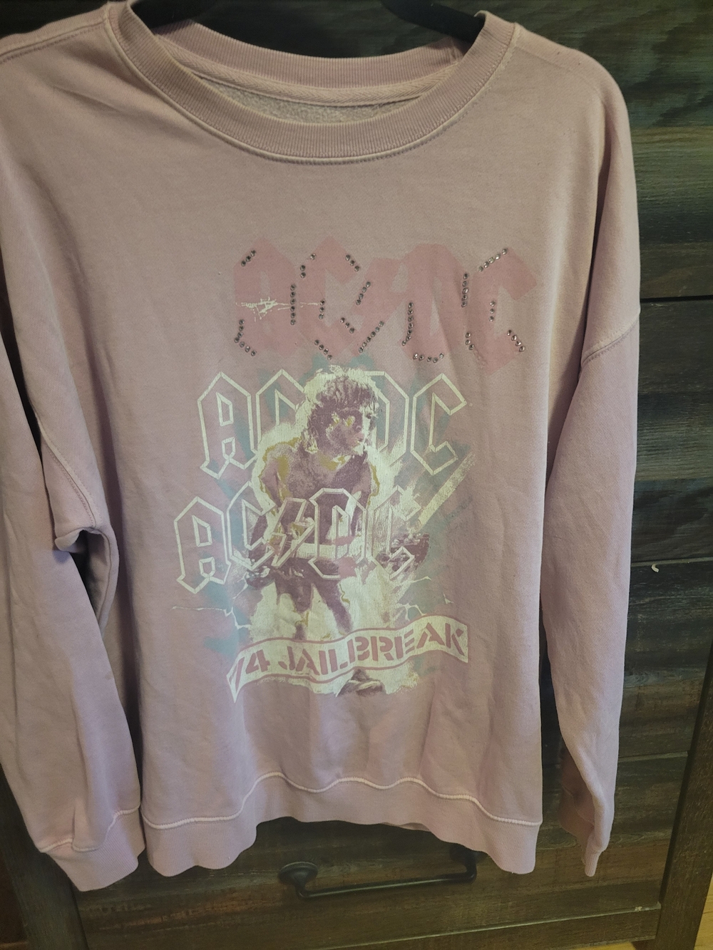 AC/DC Pink Graphic Men’s Sweatshirt
